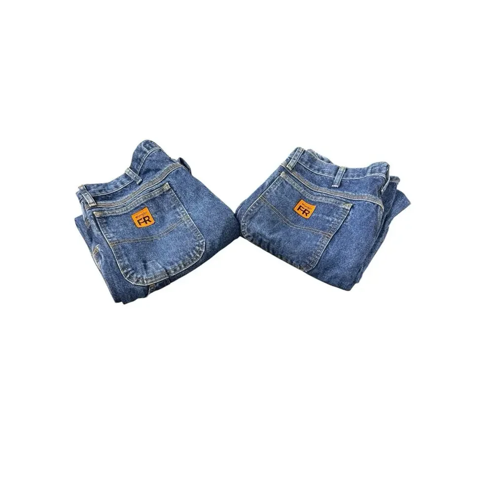 Wrangler FR Riggs Workwear Men's 36x23 Blue Carpenter Jeans Workwear Lot of 2